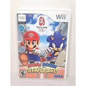 Mario & Sonic at the Olympic Games Nintendo Wii 2007 CIB Complete Game w/ Manual